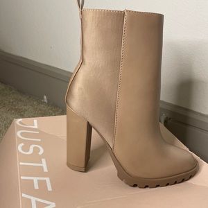 Tan booties